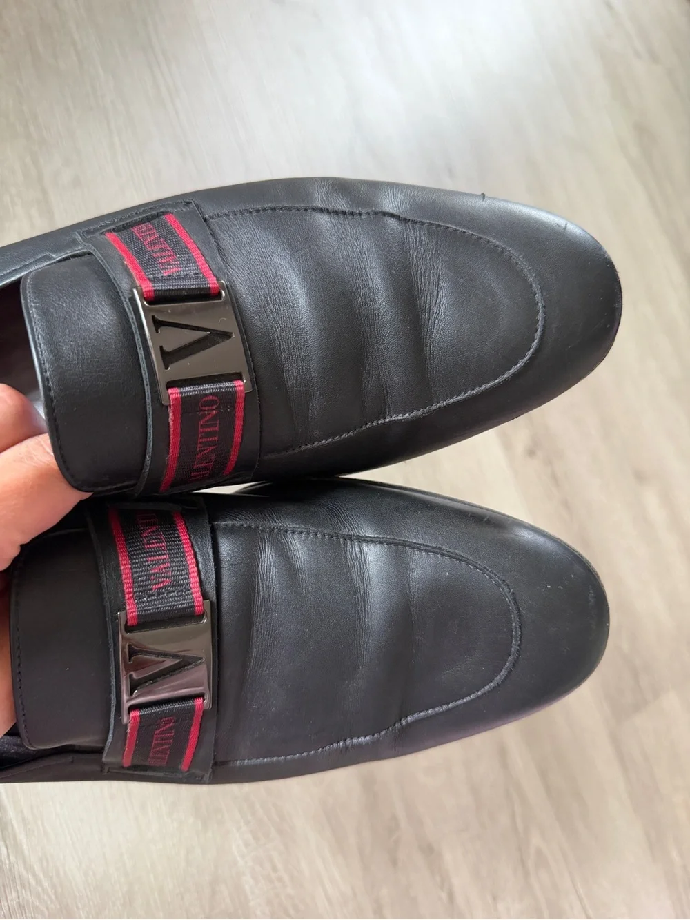 Valentino black men’s dress loafers EU 42